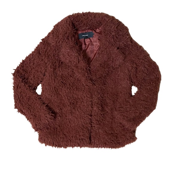 Vero Modo Faux Fur Fuzzy Teddy Coat - Picture 1 of 4